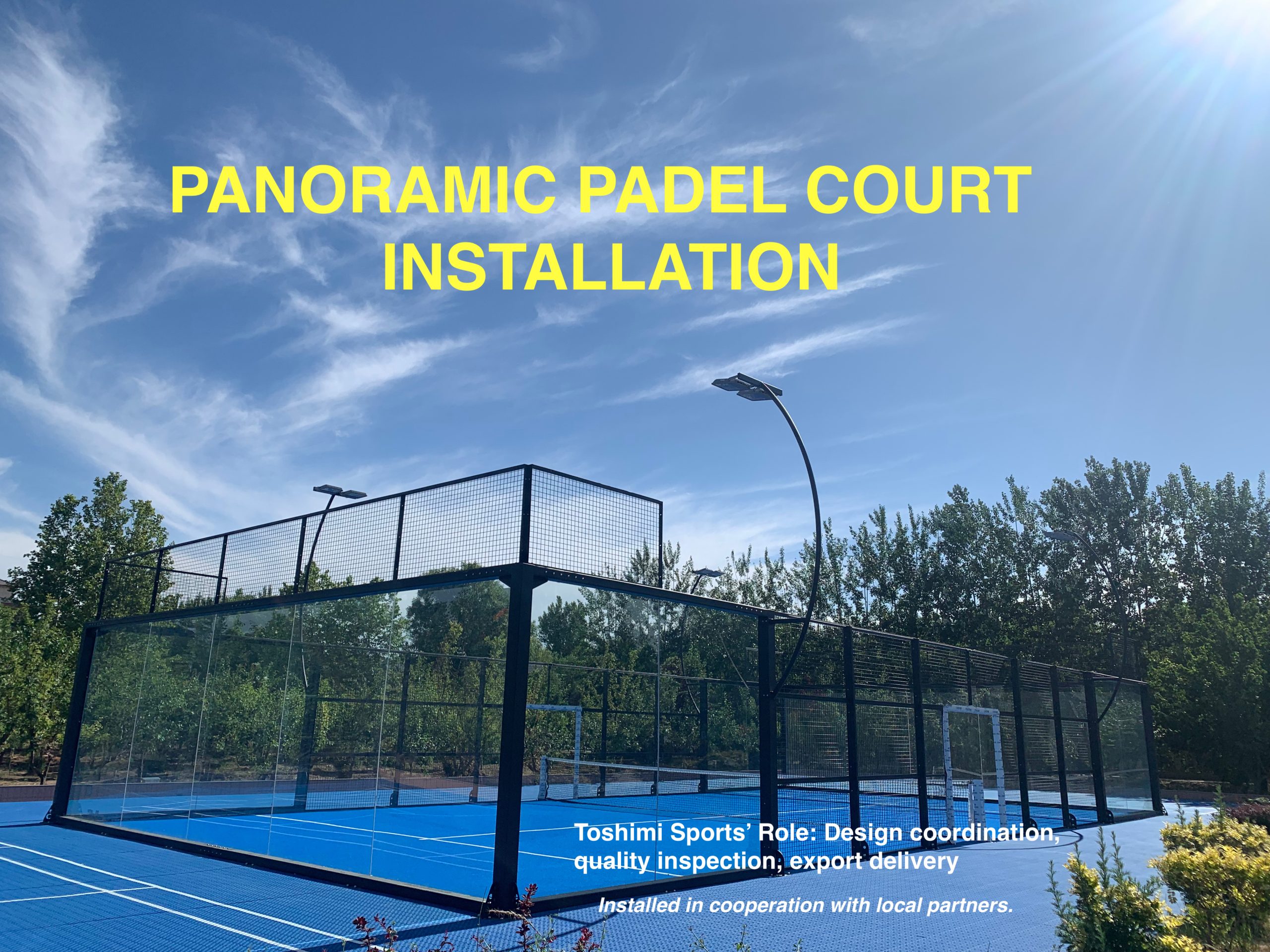 panoramic padel court THP01 outdoor installation