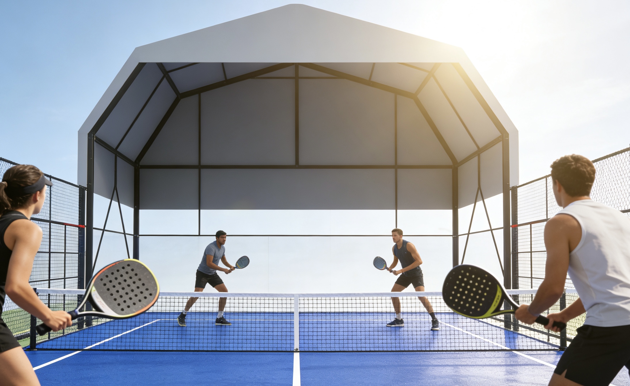 Retractable Padel Court Roof | Sliding Canopy System - Image 4
